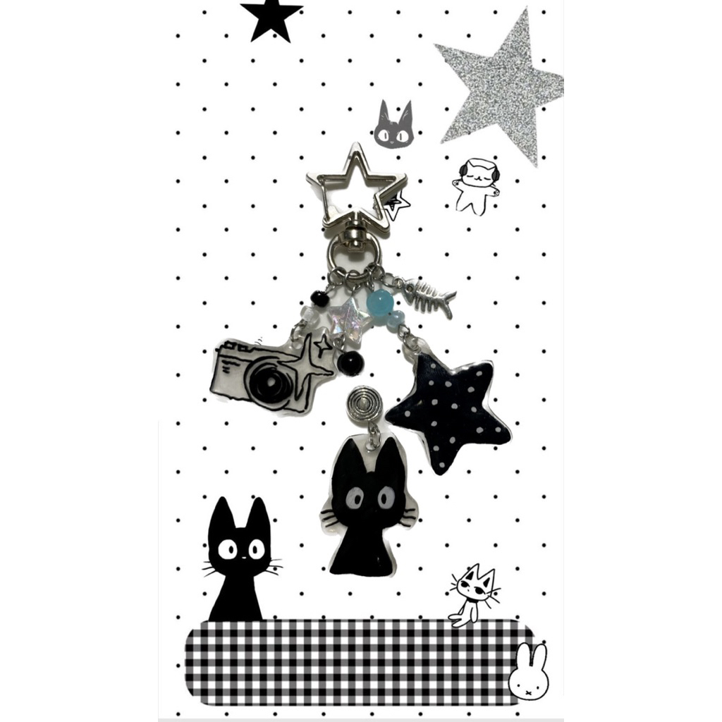 Móc khoá handmade mèo đen Jiji | Ghibli nhựa co nhiệt | Keychain | Quà tặng |