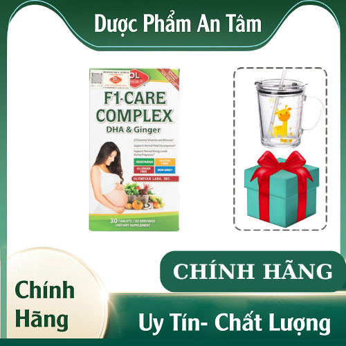 Viên Uống Cho Bà Bầu Olympian labs F1- Care Complex - Bổ Sung Vitamin Tổng Hợp - Hộp 30 Viên