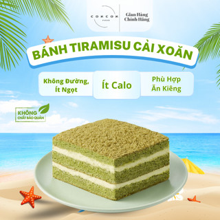Bánh Tiramisu Cải Xoăn CokcokFood Không Đường – Bánh Healthy Ngàn Lớp Ít Calo, Mềm Mịn Thơm Ngậy, Ăn Kiêng Eatclean