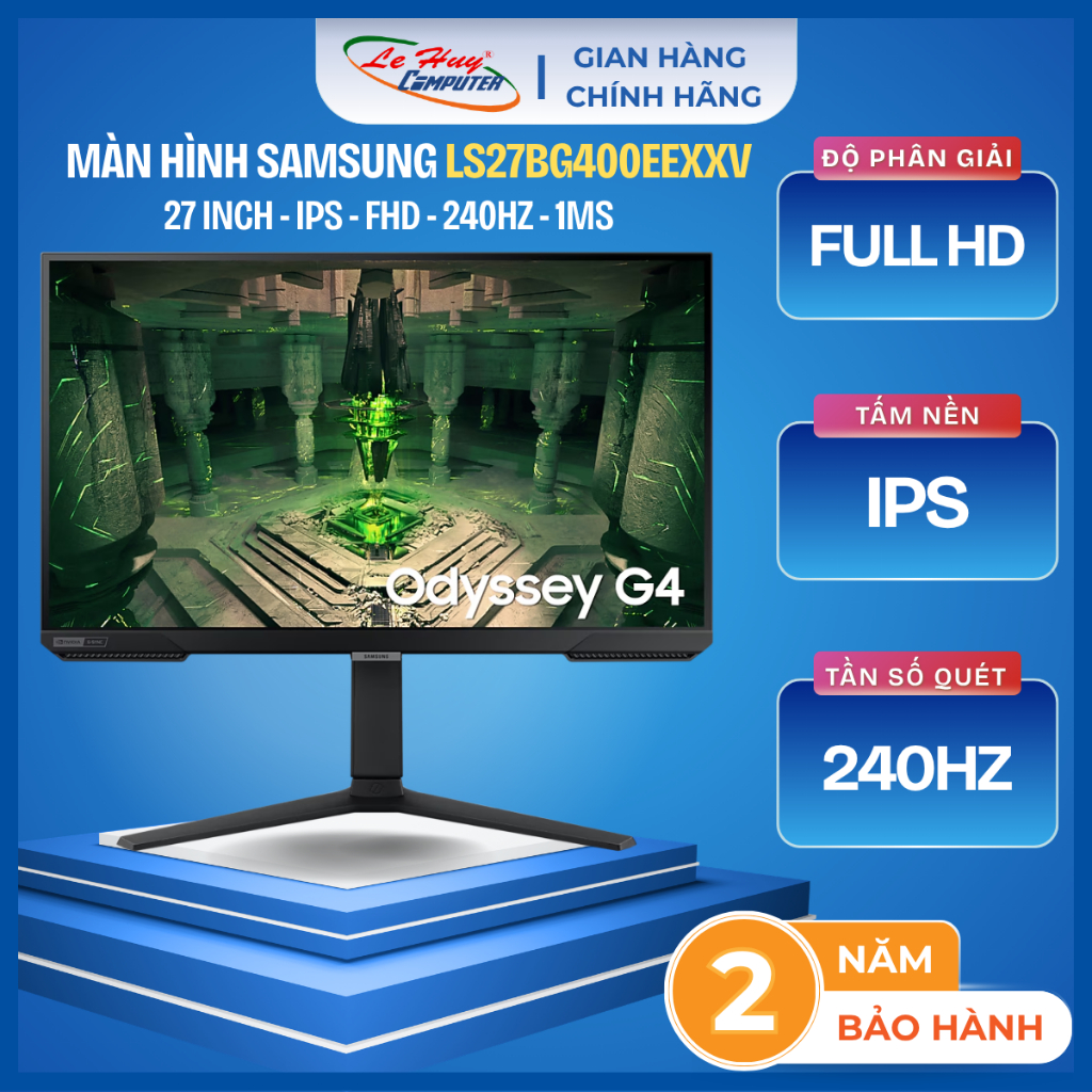 Màn Hình Gaming SAMSUNG Odyssey G4 LS27BG400EEXXV (27 inch - FHD - IPS - 240Hz) - Hàng Chính Hãng