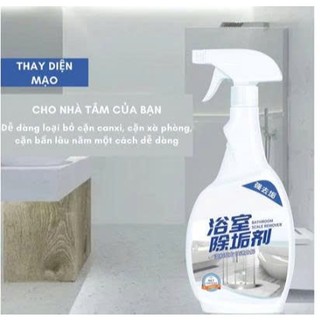 Chai xịt tẩy cặn canxi vách kính, vệ sinh nhà tắm, dầu mỡ 500ml