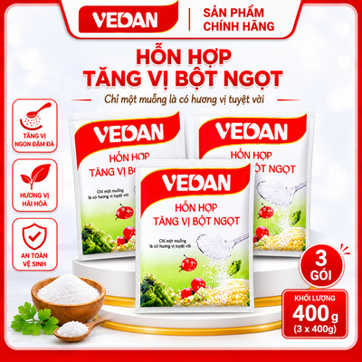 Combo 3 Gói Hỗn Hợp Tăng Vị Bột Ngọt VEDAN 400g