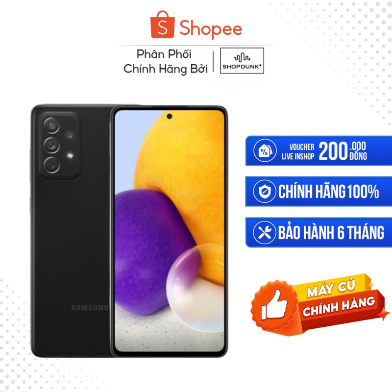 [Máy cũ] ĐTDĐ Samsung Galaxy A72, 8GB/256GB, Đen, TBH, Hàng Chính Hãng Zin