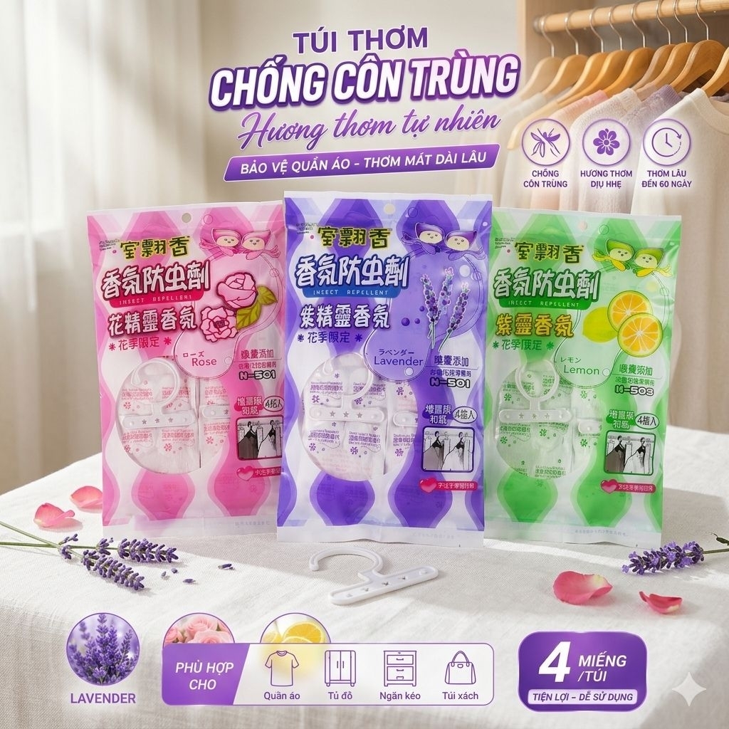 Viên thơm tủ áo và đuổi côn trùng ICHING