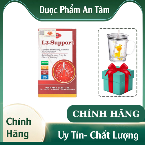 Olympian labs L3 Support - Viên Uống Hỗ Trợ Chức Năng Phổi, Phế Quản Và Xoang - Hộp 30 Viên
