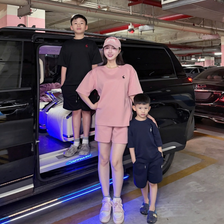 [BST MODAL COOL 2026] Set Bộ Đồ Nam Nữ Cộc Tay GUNO Vải Modal Cool Trơn Màu Thêu Ngựa 26BG08/BB09 | BigBuy360 - bigbuy360.vn