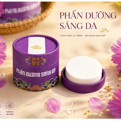 Phấn Nụ dưỡng sáng da Phấn Nụ Hoàng Cung nén tròn 25g/ 1 hộp