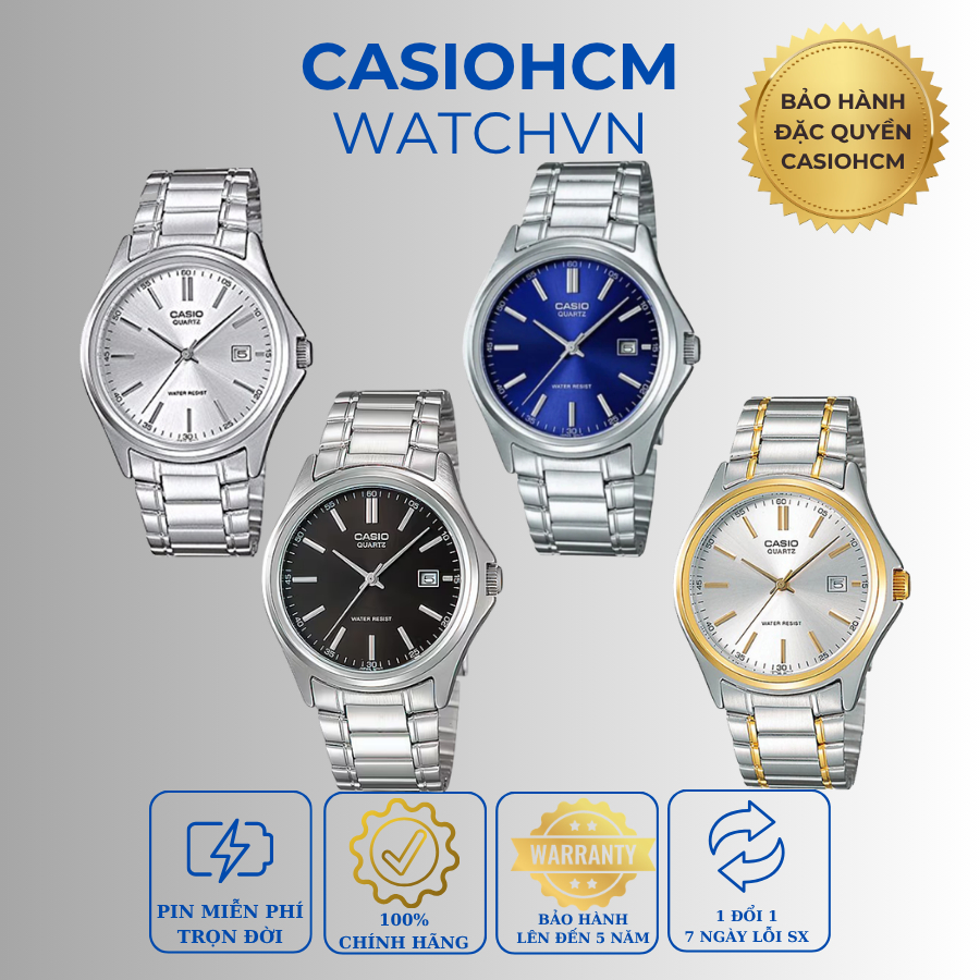 ĐỒNG HỒ NAM CASIO MTP-1183A Kính Khoáng Dây Thép không ghỉ Cao Cấp - Watchvn