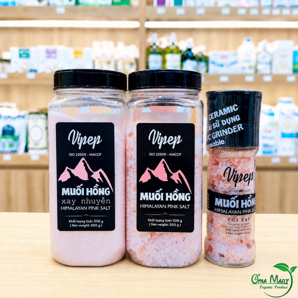 Muối hồng Himalaya Vipep (nấu ăn, ngâm chân, súc miệng ...)