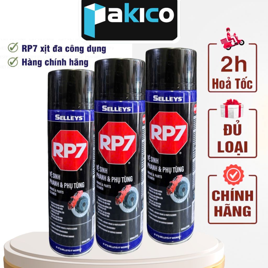 (CHÍNH HÃNG) RP7 Selleys Chai Xịt Vệ Sinh Bố Thắng Đĩa Phanh, Tẩy Dầu Mỡ - RP7 Chống Rỉ Sét PAKICO
