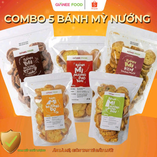 Combo 10 Gói Chọn Vị Bánh Mì Sấy Giòn Rụm Mix 5 Vị GIONEE FOOD Thơm Ngon