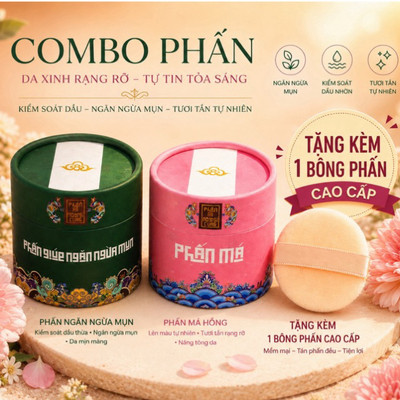 Combo dưỡng da trang điểm Phấn Nụ Hoàng Cung 25gr/hộp