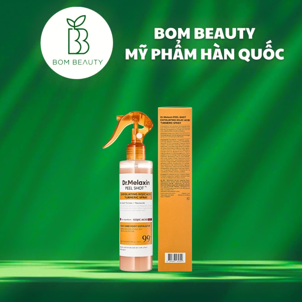 Xịt tẩy tế bào chết Body Dr Melaxin Peel Shot Kojic Acid 200ml | BigBuy360 - bigbuy360.vn