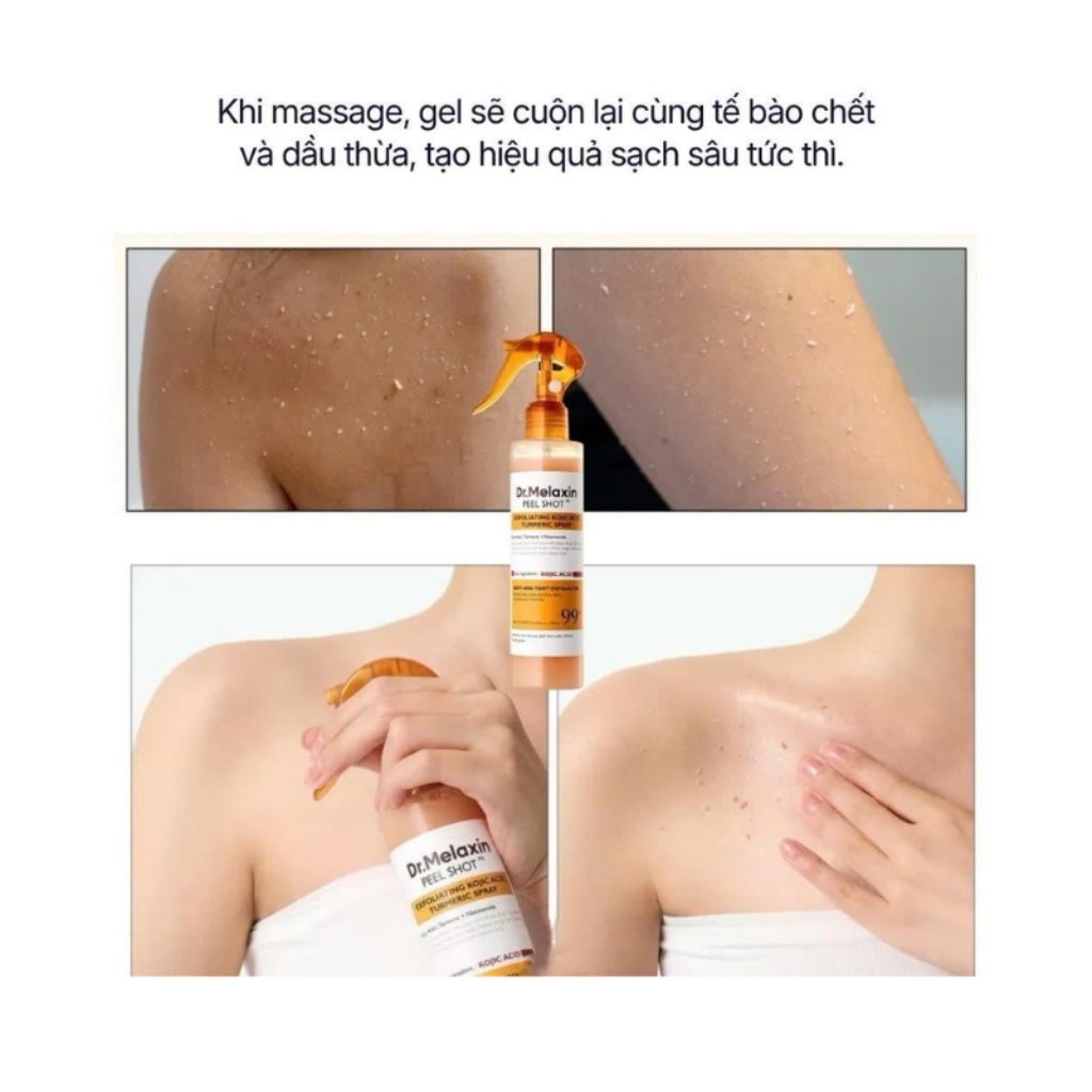 Xịt tẩy tế bào chết Body Dr Melaxin Peel Shot Kojic Acid 200ml | BigBuy360 - bigbuy360.vn