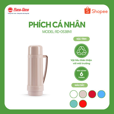 Phích giữ nhiệt Rạng Đông dung tích 0.5 lít vỏ nhựa