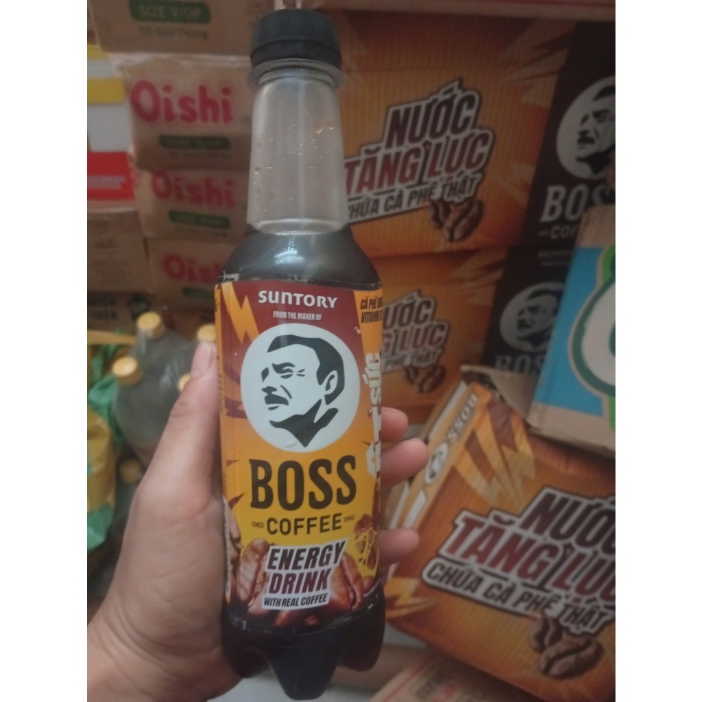 AMMYFOOD-Thùng 24 chai nước tăng lực vị cà phê thật BOSS CAFE của PEPSICO SUNTORY