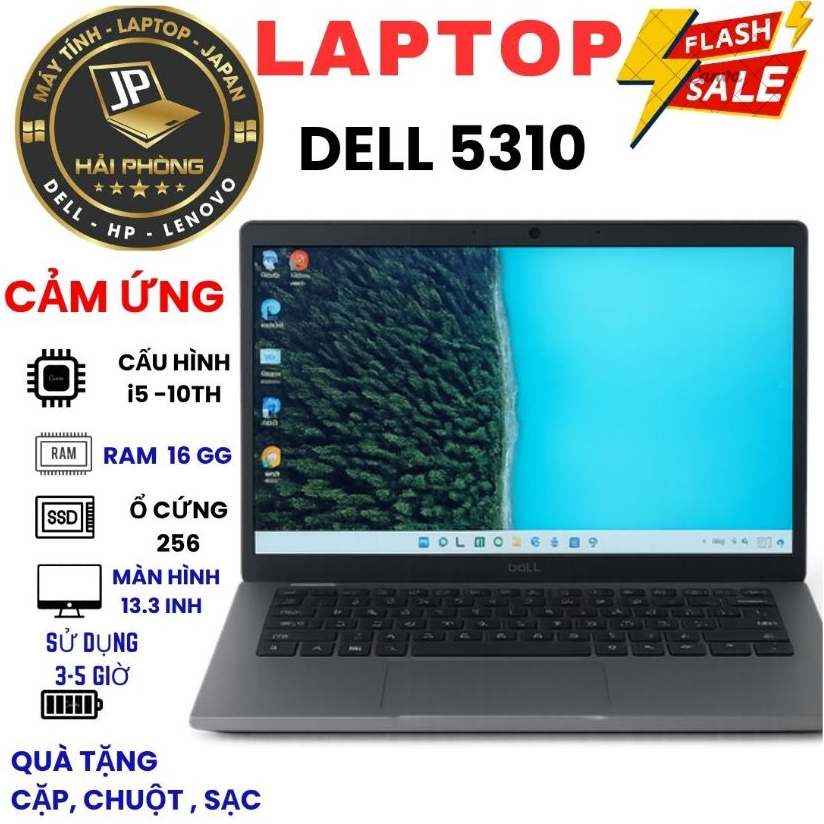 LAPTOP Dell Latitude 5310 i5-10th ( CẢM ỨNG ) bền bỉ, thời lượng pin lâu,