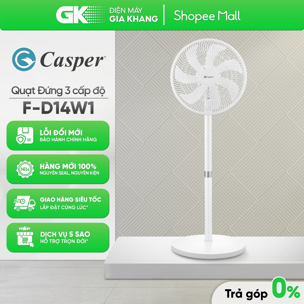 F-E16G1 | F-D14W1 | F-DR14W1 | F-DS14W1 - Quạt Đứng Casper [Toàn Quốc]
