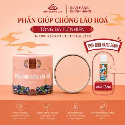 Phấn chống lão hoá Phấn Nụ Hoàng Cung màu da (dạng nén tròn) 25gr