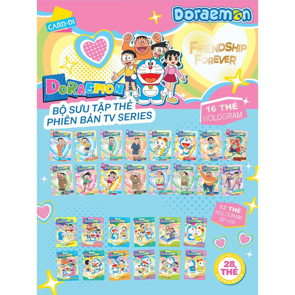 Full bộ 28 card Doraemon movie 45 thẻ “friendship forever”