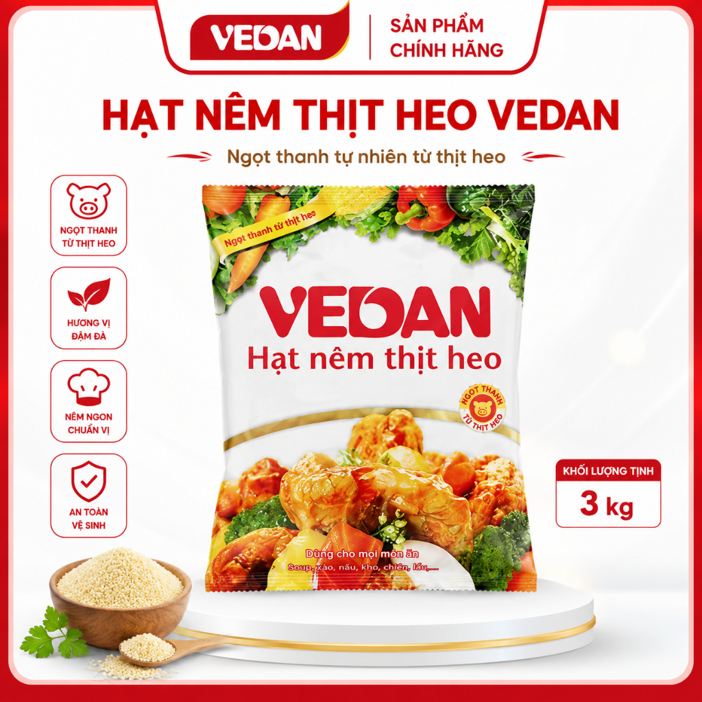Hạt Nêm Thịt Heo VEDAN 3kg