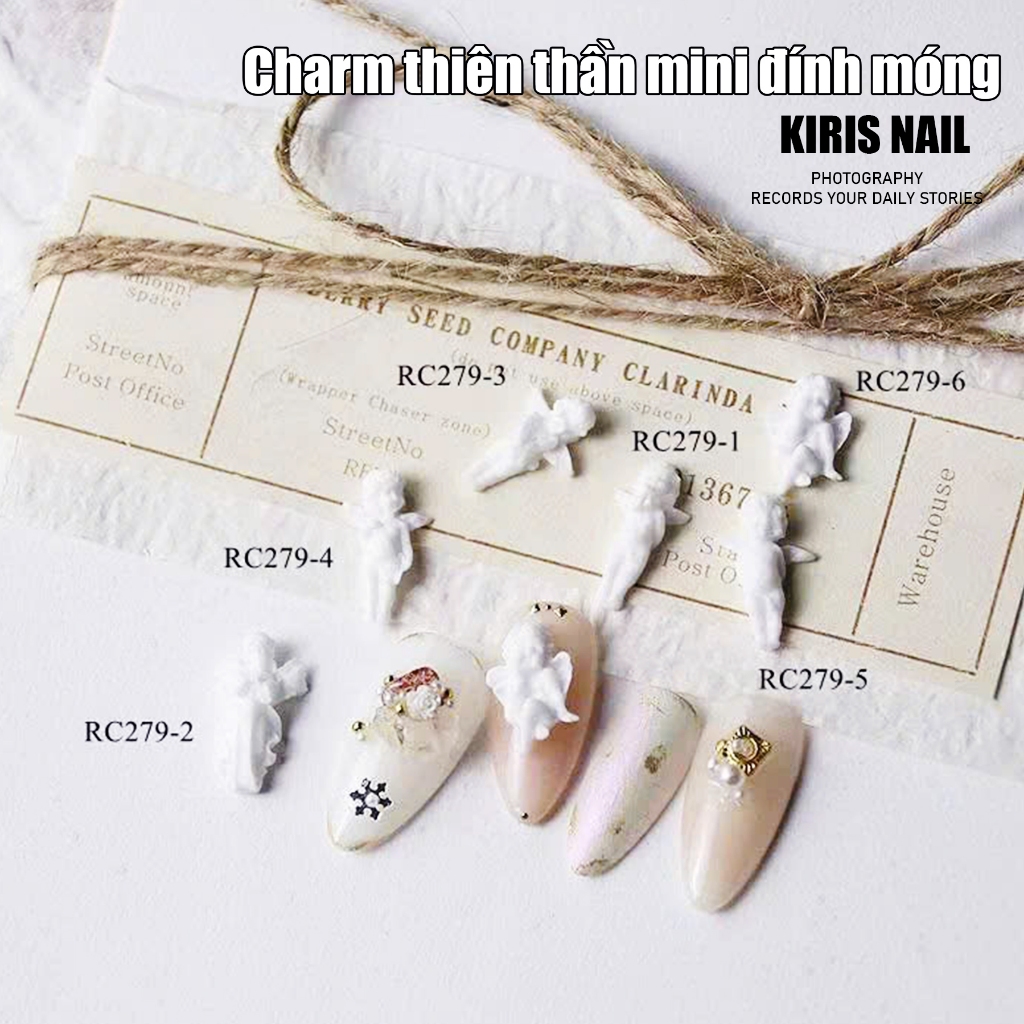 SET 5 CHARM- Charm thiên thần mini đính móng nhiều kiểu GR33
