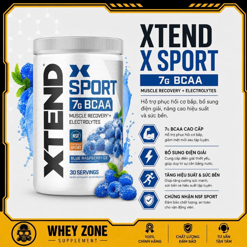 Xtend BCAA Sport (30 Servings) - Thực Phẩm Bổ Sung Điện Giải Và Khoáng Chất
