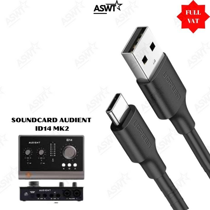 Dây USB kết nối Soundcard Audient iD14 MK2 - cáp nguồn Sound Card Thu Âm và Livestream MKII Audio In