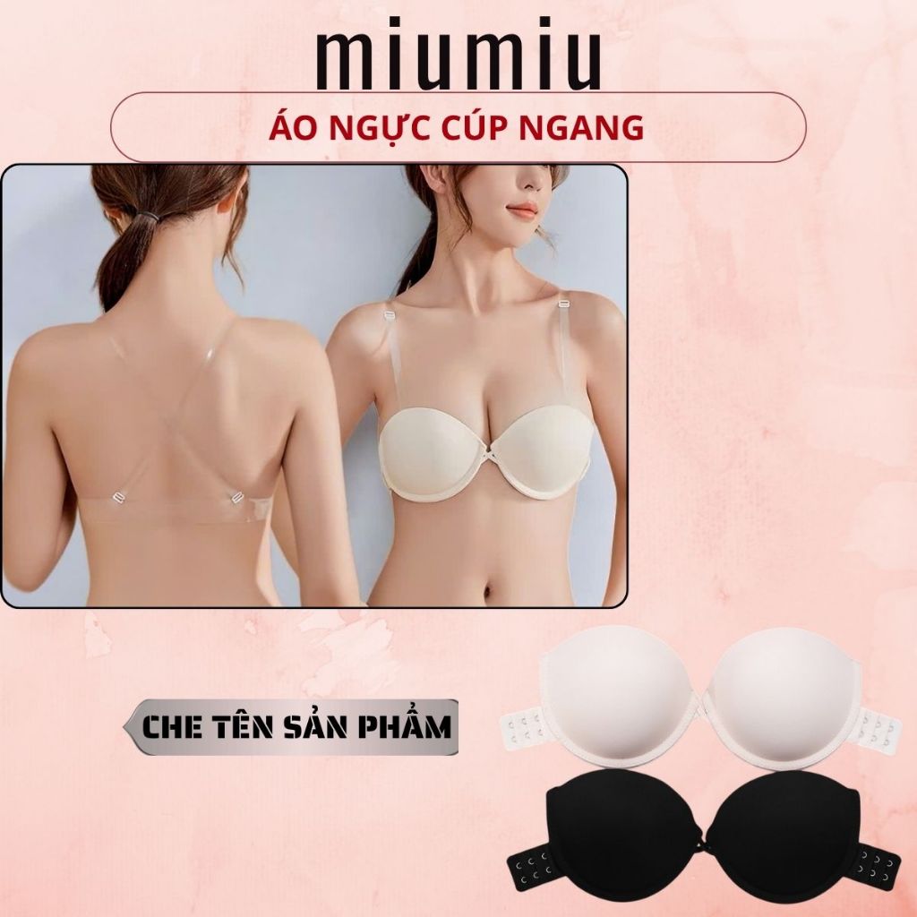Áo Ngực Cúp Ngang Nâng Ngực Dây Trong Suốt Tàng Có Gọng Siêu Đẩy 752