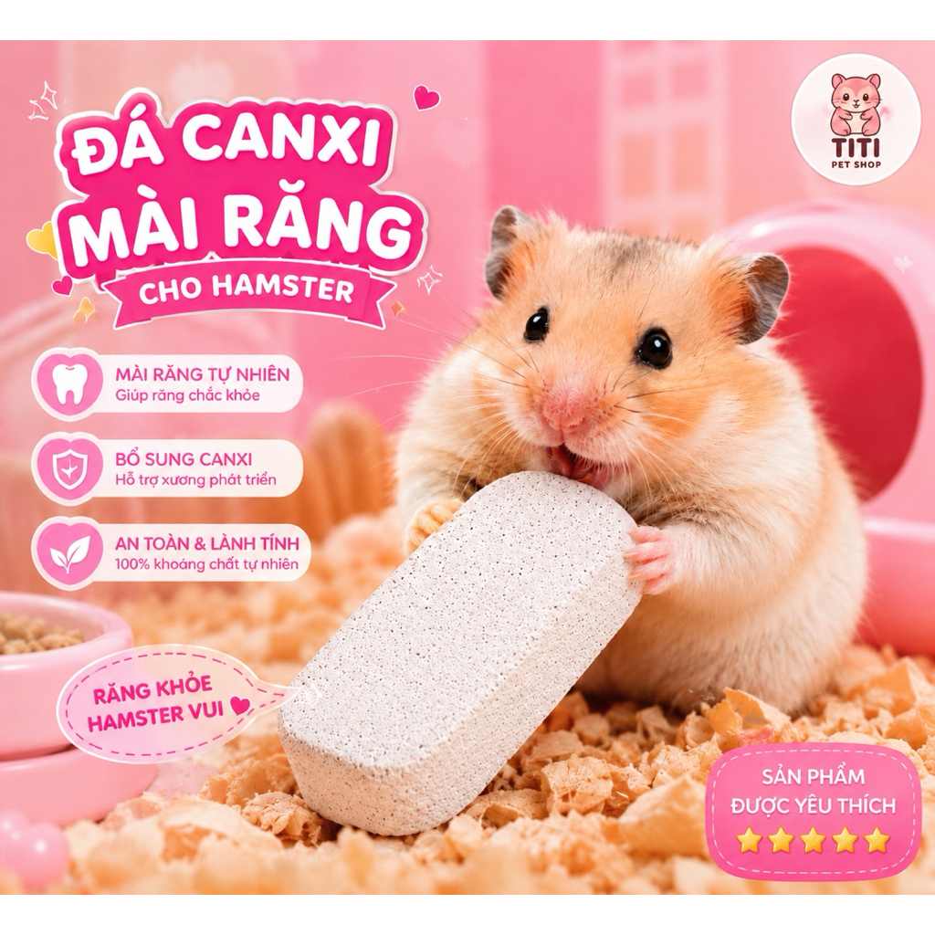 Đá canxi mài răng cho hamster, thỏ, bọ,....
