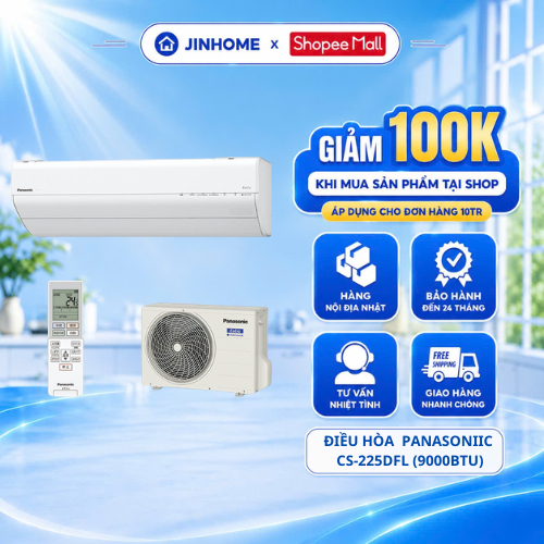 Điều hòa JIN HOME  Panasoniic CS-225DFL (9000BTU) NỘI ĐỊA NHẬT