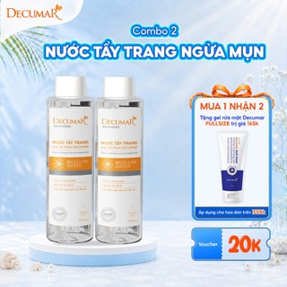 [Combo 2] Nước tẩy trang hỗ trợ ngăn ngừa mụn, làm sạch sâu - 2 DTT10