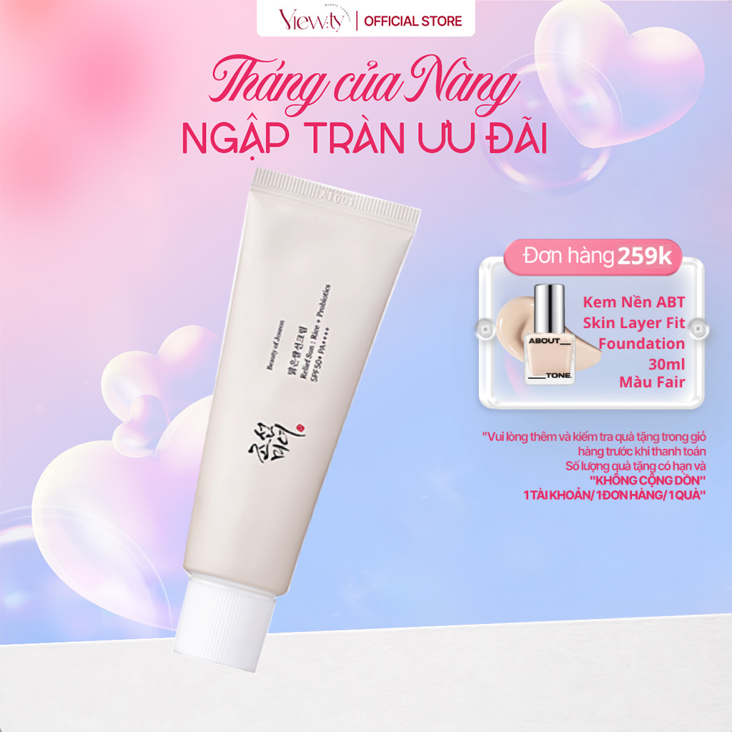 [HM] Kem chống nắng hữu cơ cám gạo Beauty Of Joseon Relief Sun : Rice + Niacinamide 50ml [m]