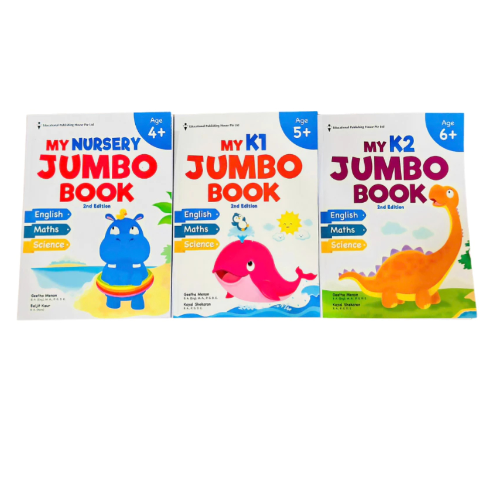Sách - Jumbo Book - English, Math, Science - 4+,5+,6+ - bản 2nd edition