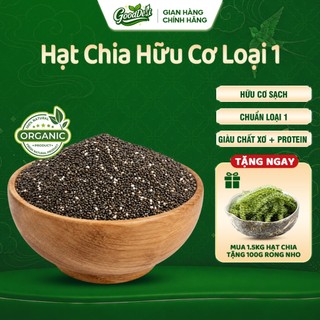 Hạt chia hữu cơ giàu Omega-3 không tạp chất - Loại 1 GoodDeli - giàu chất xơ + protein thực vật