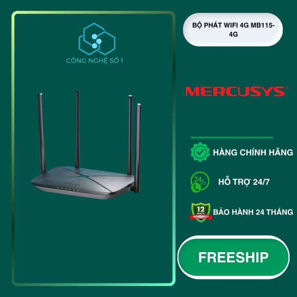 Bộ phát wifi 4G Mercusys MB115-4G