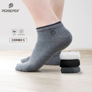 Tất nam cổ ngắn cao cấp chất liệu cotton thoáng mát chống hôi chân, vớ nam công sở set 5 đôi- Cherry Shop