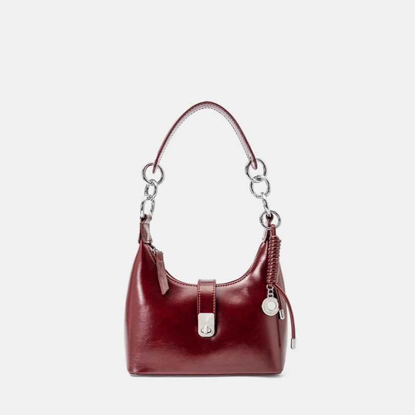 Túi Xách Nữ Thời Trang JUNO Cỡ Nhỏ Hobo Phối Charm TXN1045