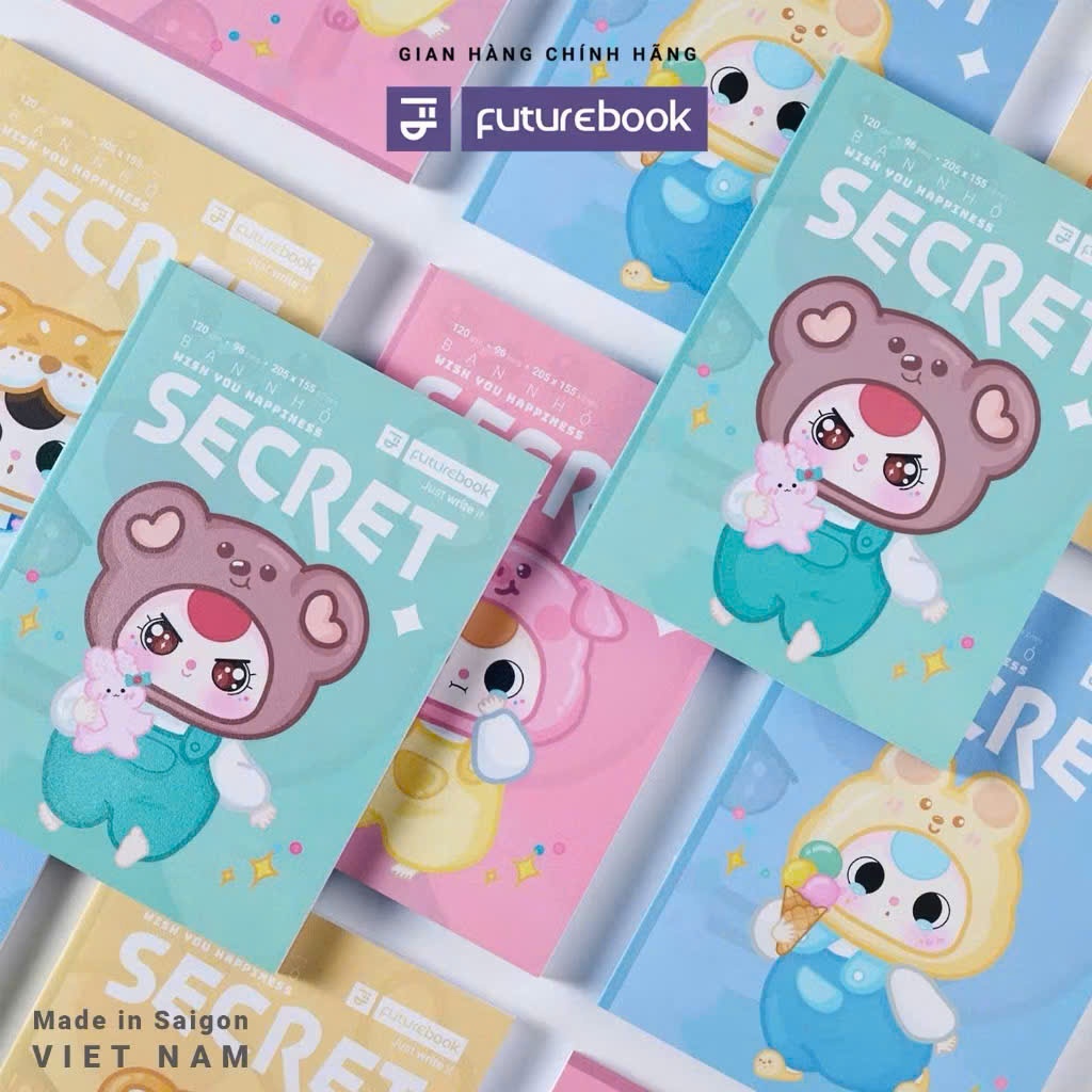 [Hộp 5/6/10 Quyển] Bộ Vở Blindbox Tập Học Sinh - Vở Sinh Viên Bạn Nhỏ SECRET Futurebook 96/120/200 t