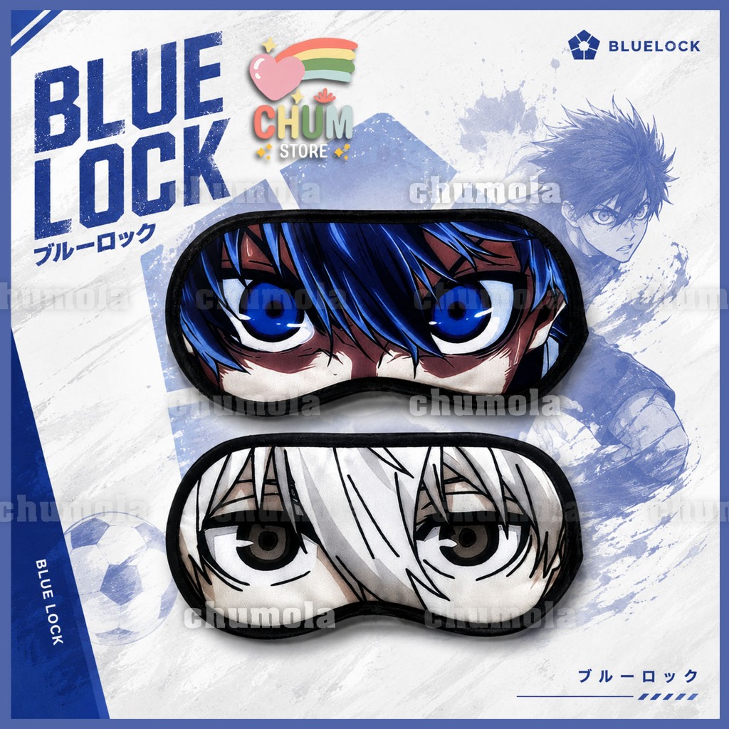 Bịt mắt Nagi Isagi Blue lock miếng che mắt ngủ phụ kiện cosplay