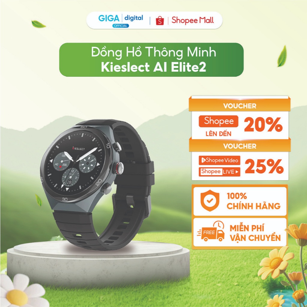 Đồng hồ thông minh Kieslect AI Elite2  - Màn hình LTPO AMOLED 1.46 inch - Tích hợp trợ lý ChatGPT
