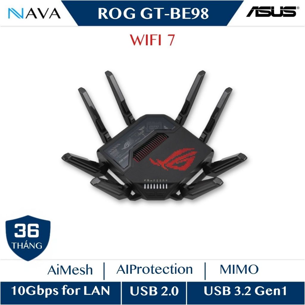 Router Gaming ASUS ROG Rapture GT-BE98, GT6, GT-AX11000 Pro WiFi 6/7 AiMesh