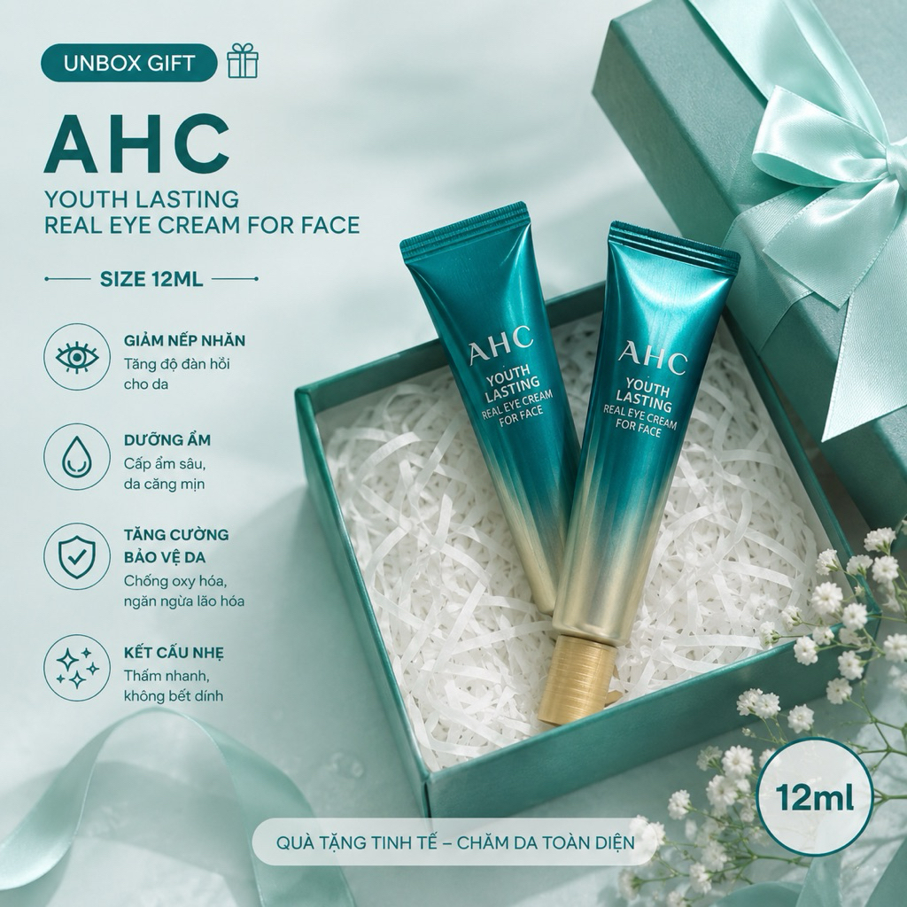 [unbox 12ml] Kem mắt mờ thâm, xóa nhăn mắt AHC