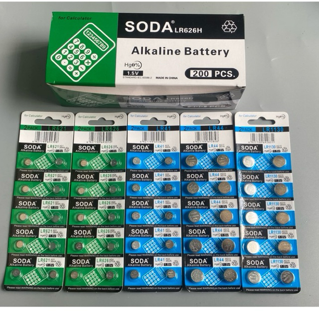 (Hiệu SODA) Pin Đồng Hồ Phổ Thông Chính Hãng Giá Tốt AG0 AG1 AG3 AG4 AG5 AG6 AG8 AG10 AG12 AG1- Vỉ 1