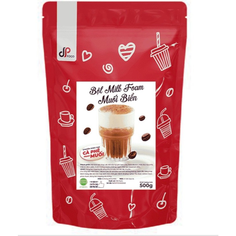 BỘT MILK FOAM MUỐI BIỂN CAFE MUỐI 500G