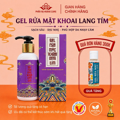 Gel Rửa Mặt Khoai Lang Tím Phấn Nụ Hoàng Cung 120ml