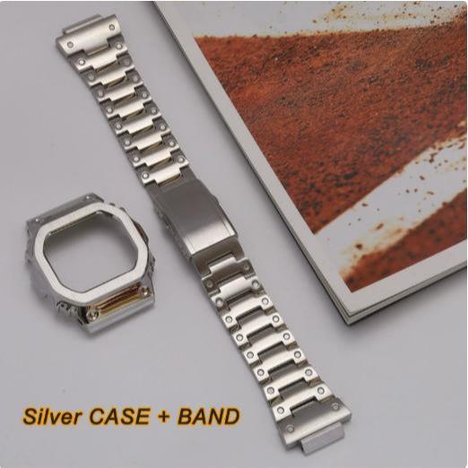 Dây đeo thay thế/ vỏ bảo vệ mặt đồng hồ chất liệu kim loại cho Casio GM5600 GM-5600 Bezel