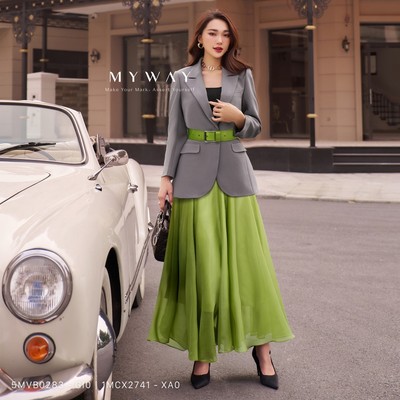 Áo Vest Blazer Nữ MY WAY Công Sở Form Suông Cao Cấp 5MVB0283