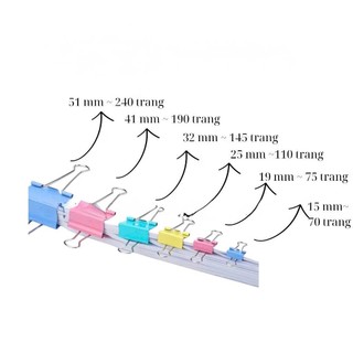 Kẹp bướm màu 15mm g-star m-150 kẹp bướm nhiều màu