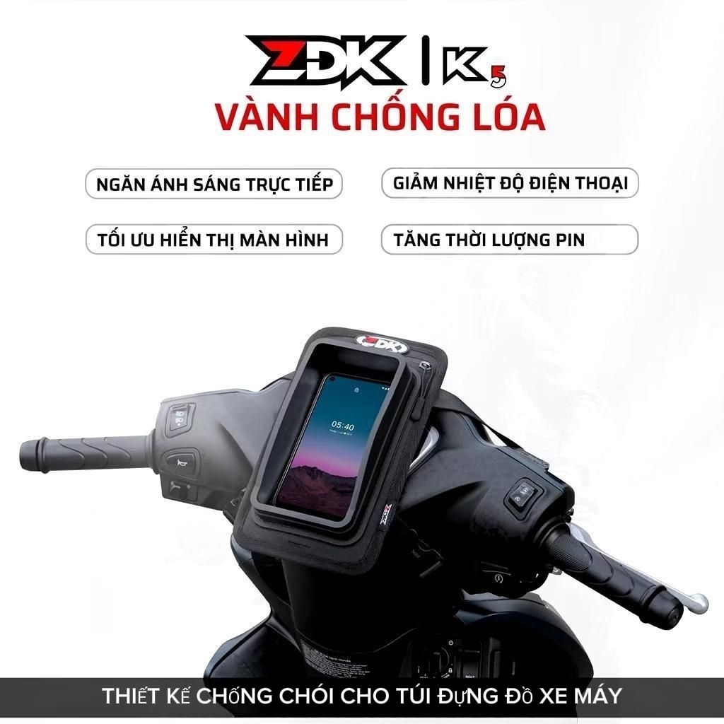 Túi Treo Đầu Xe Máy ZDK K1, ZDK 5, ZDK ZERO, Simili và túi mini Jarvan, Đựng Điện Thoại Xem Google M